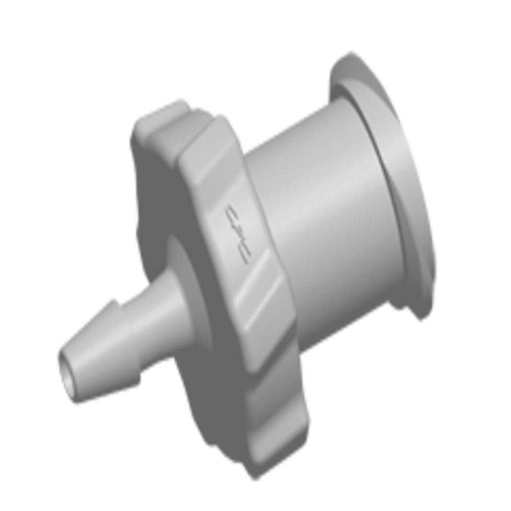 LF21 Luer Fitting, female luer X 1/16 HB, Natural Polypropylene