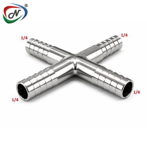 Nespl 45010101 – 1/4" Barb Cross SS NSSP000382