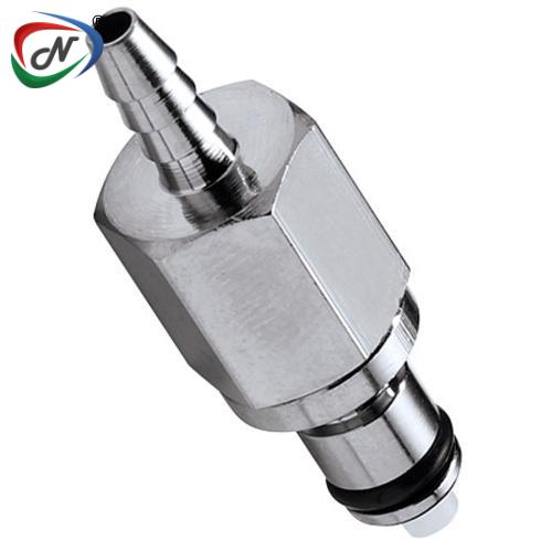 CPC Quick Connect & Disconnect Solutions 19400 1/8 Hose Barb Valved Chrome-plated Brass Coupling Insert  (MCD2202 NSF) NSSP004253