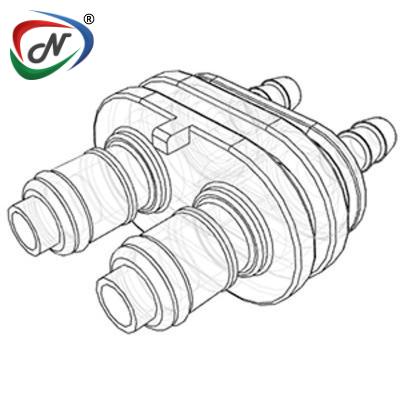  DPCD22004 1/4 HOSE BARB VALVED IN-LINE COUPLING INSERT