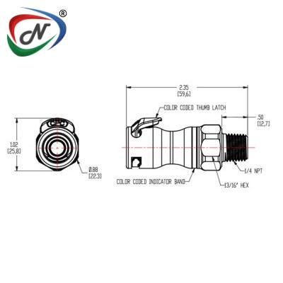 LQ4D10004BLU 1/4 NPT Valved Body - Blue