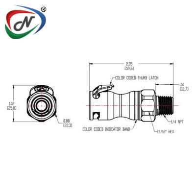  LQ4D10004RED 1/4 NPT Valved Body - Red