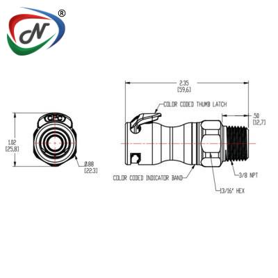  LQ4D10006BLU 3/8 NPT Valved Body - Blue