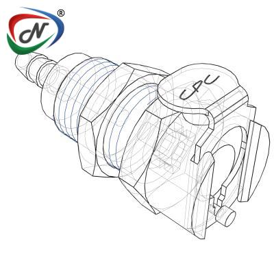  MCD1602 1/8 Hose Barb Valved Panel Mount Chrome-plated Brass Coupling Body