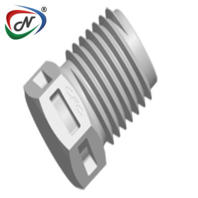  N8P Plug Fitting, 1/4 NPT, Natural Polypropylene