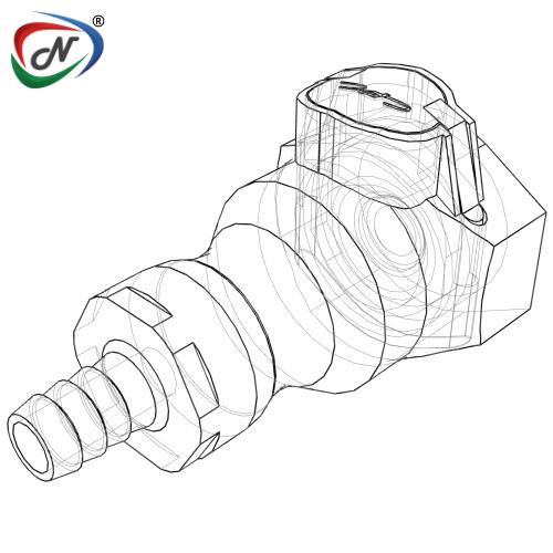 CPC Quick Connect & Disconnect Solutions 98500 3/8 Hose Barb Valved Coupling Body FDA EPDM O-Ring (UDC) - NSF NSSP003987