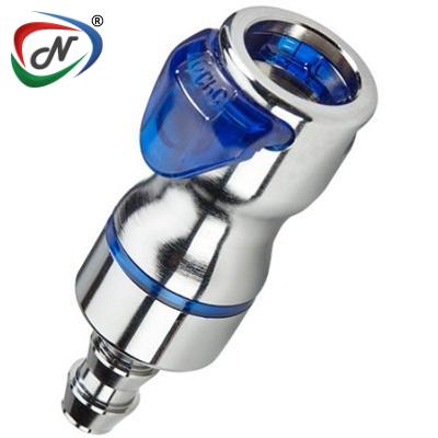  LQ6D17008VBLU 1/2 HB Valved In-Line Body - Blue, FKM Seal