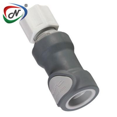  NS6D13008 1/2 JACO Valved In-Line Molded Grey Polypropylene Coupling Body