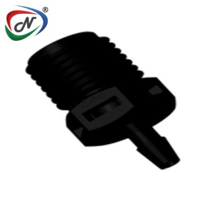  N8S631 Straight Fitting, 1/4 NPT X 3/16 HB, Black Nylon