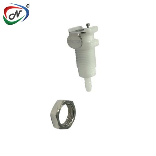 CPC Quick Connect & Disconnect Solutions PMCD1602 1/8 Hose Barb Valved Panel Mount Acetal Coupling Body NSSP004997
