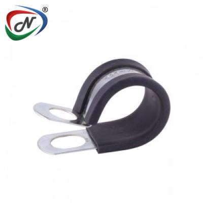  EPDM Galvanized Rubber Lined P Type Cable Wire Hose Clamp Clip for Fixing Tube